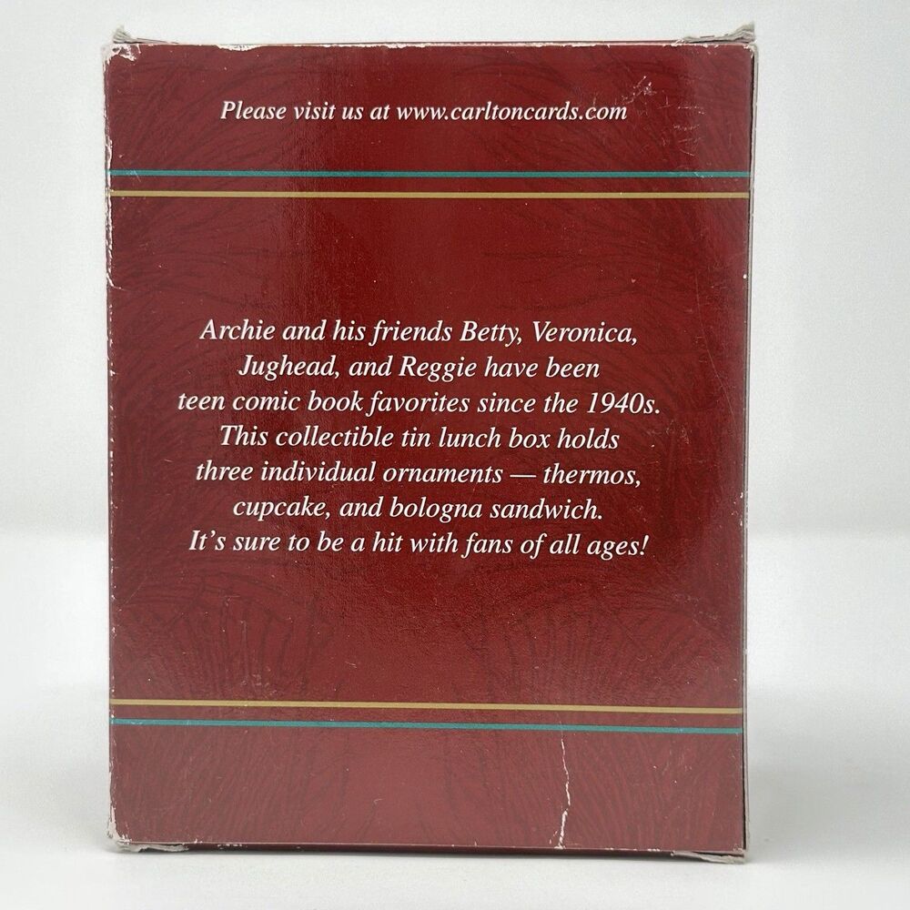 Vintage Archie Lunch Box Ornament Carlton Cards 2003 NIB Complete Set - Picture 3 of 14